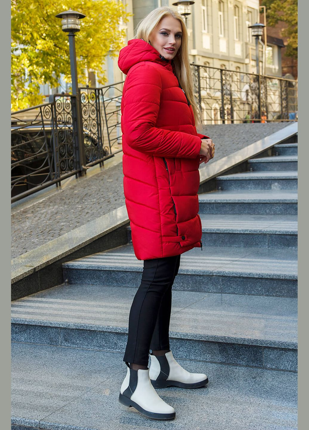 Красная зимняя зимняя куртка nikol красный MioRichi