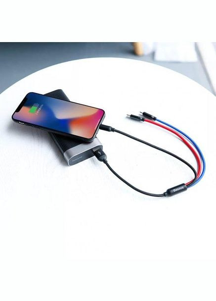 Кабель Three Primary Colors 3-in-1 (0.3m) CAMLT-ASY01 Baseus (368698400)