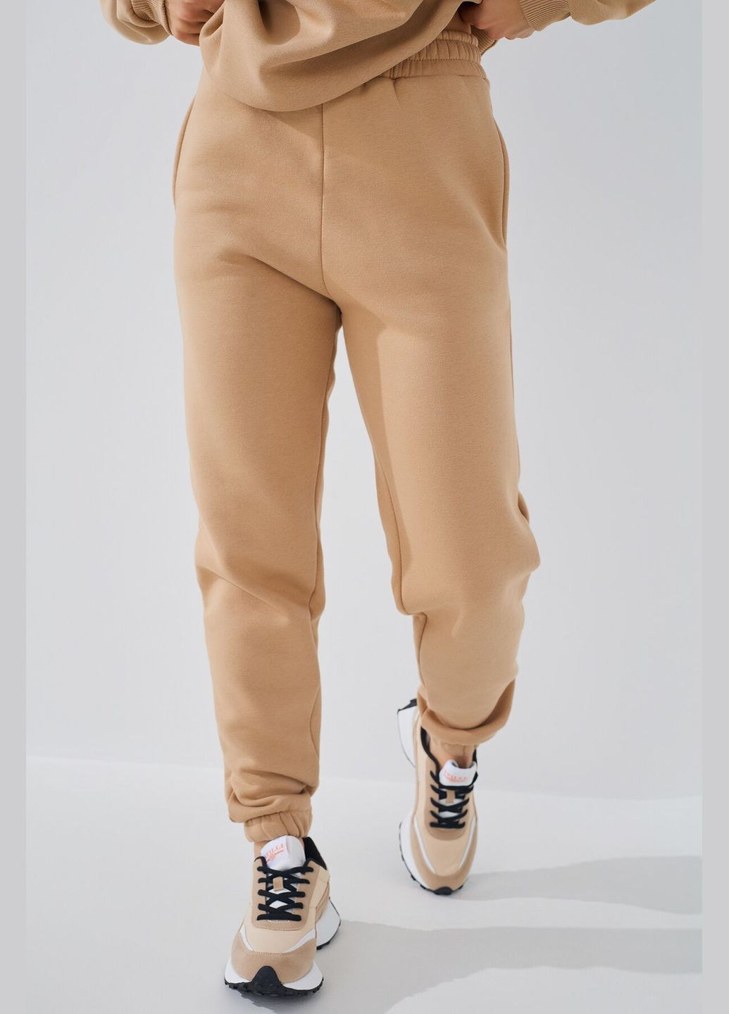 Спортивные штаны женские Onme-07 baza Бежевый (2000990043368W) shop (2000990043368) On me (315993665)
