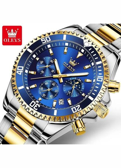 Часы наручные Olevs 2870 Blue Accents No Brand (341249023)