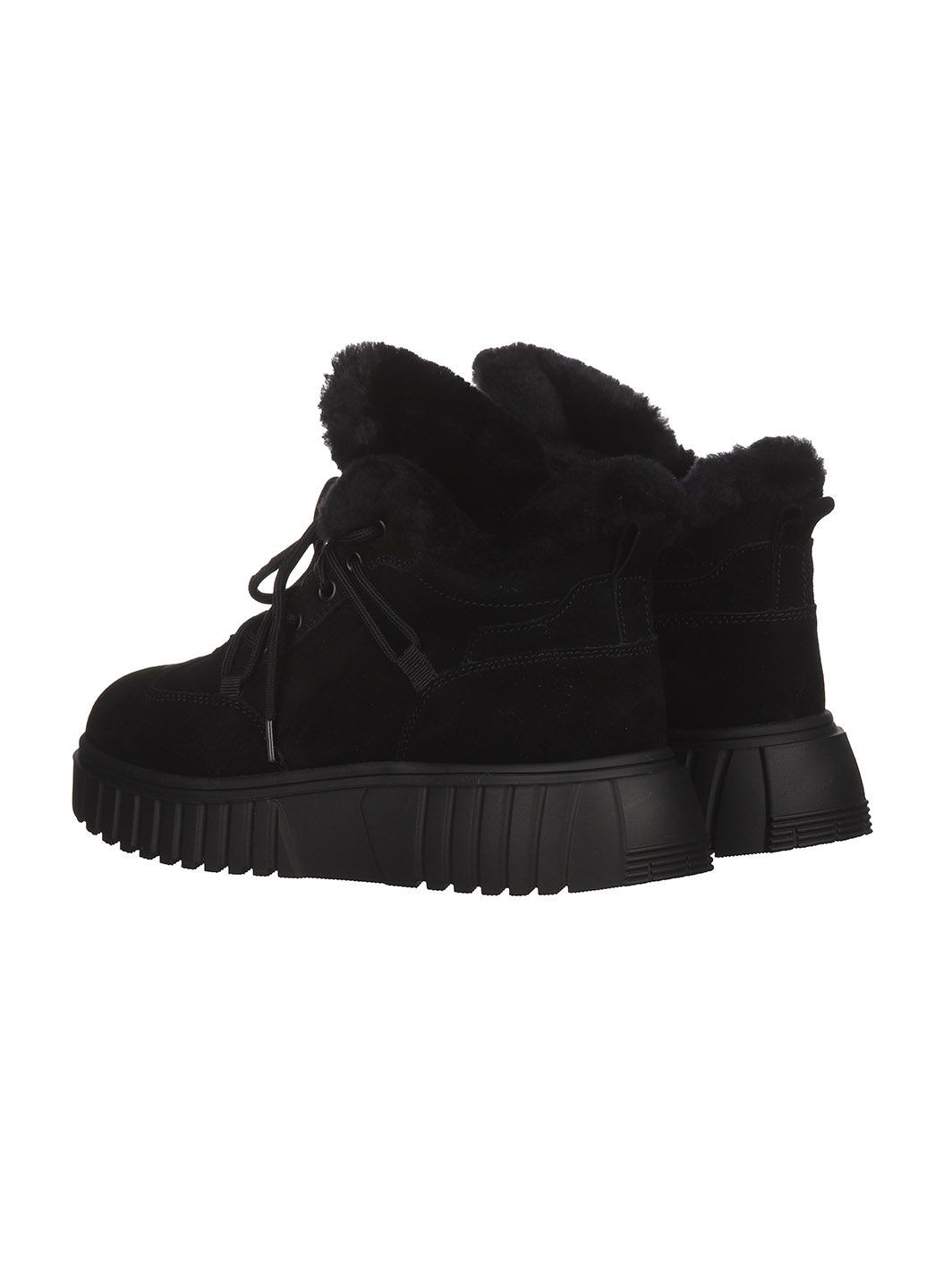 Женские кроссовки из замши 888-77В Meideli чёрные зима (365819110)