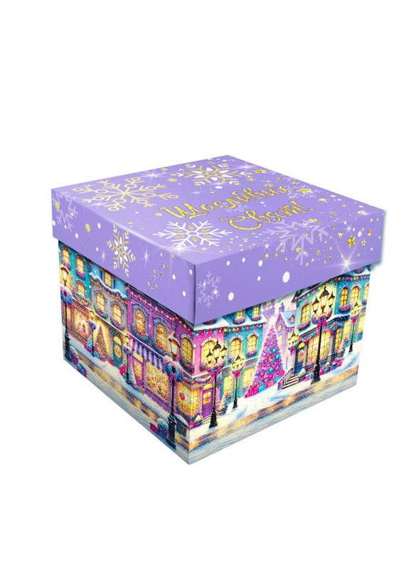 Новорічна коробка «Різдвяні вогні», 800г 10шт (5-0250) Кукумбер (364687796)