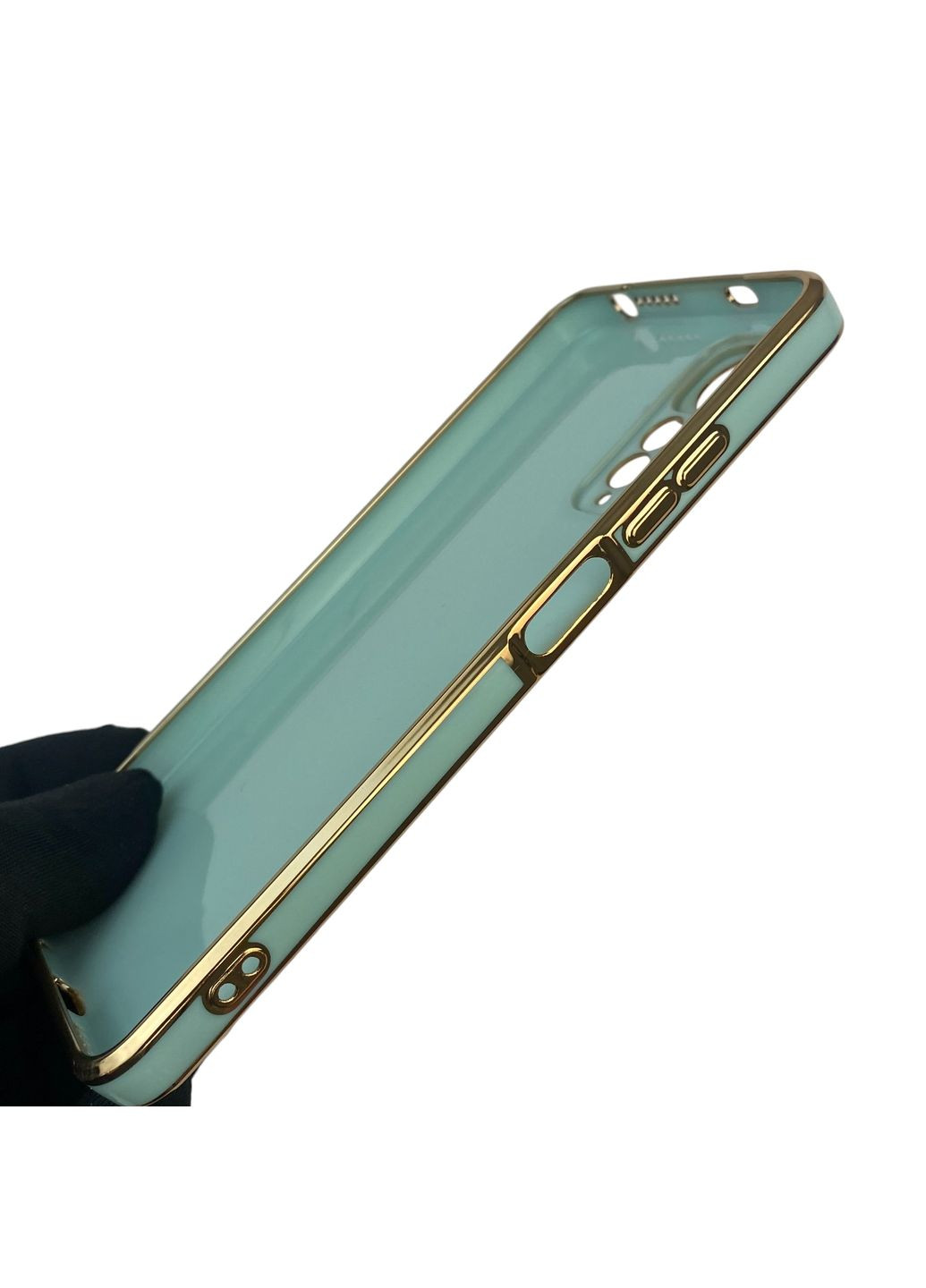 Чохол для Redmi Note 11S із захистом камери із золотою окантовкою на сяомі редмі нот 11с бірюзовий gs1 Xiaomi (366234200)