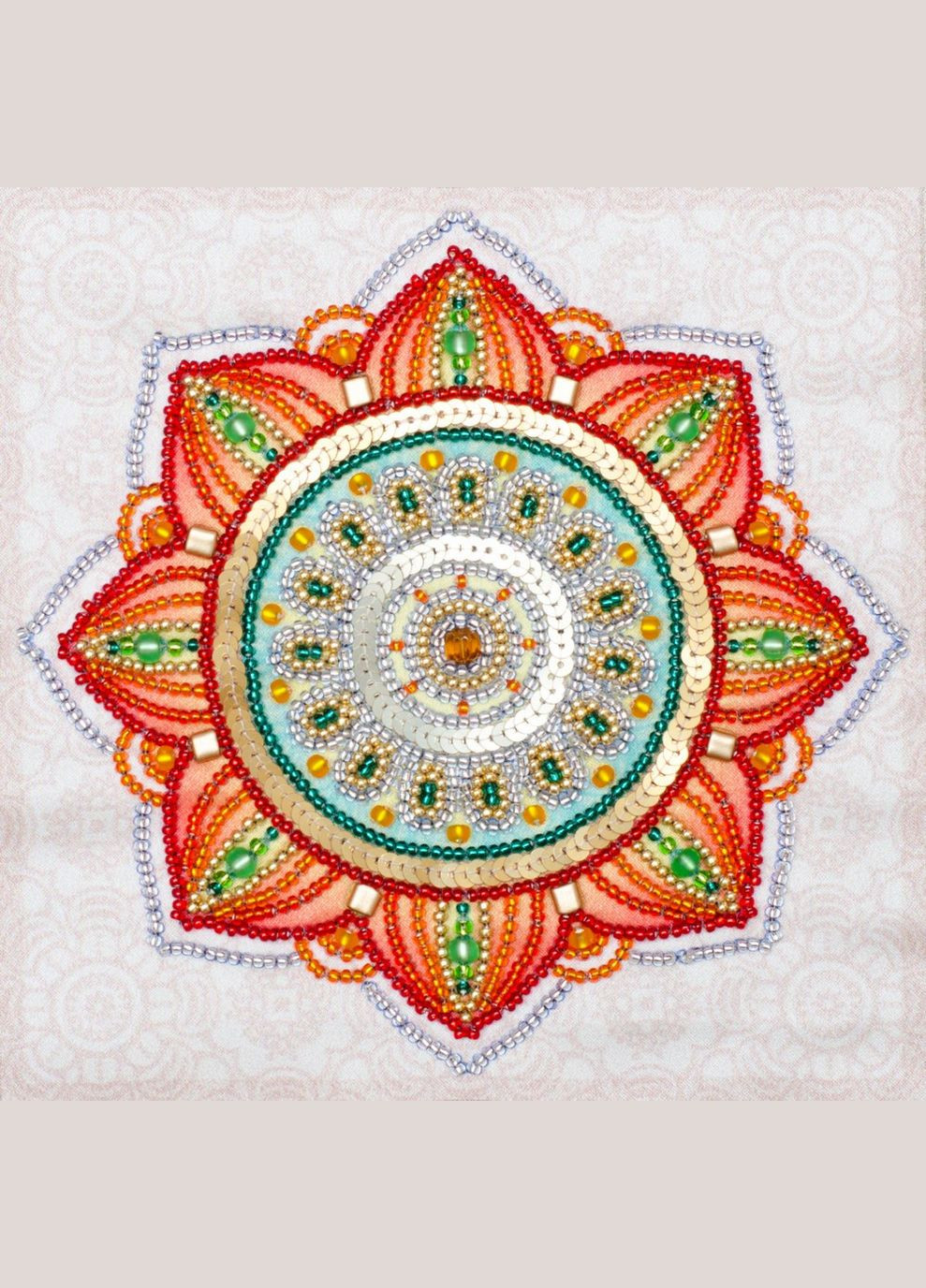 Набор для вышивки бисером Мандала "На счастье", 15х15 см No Brand (340484675)