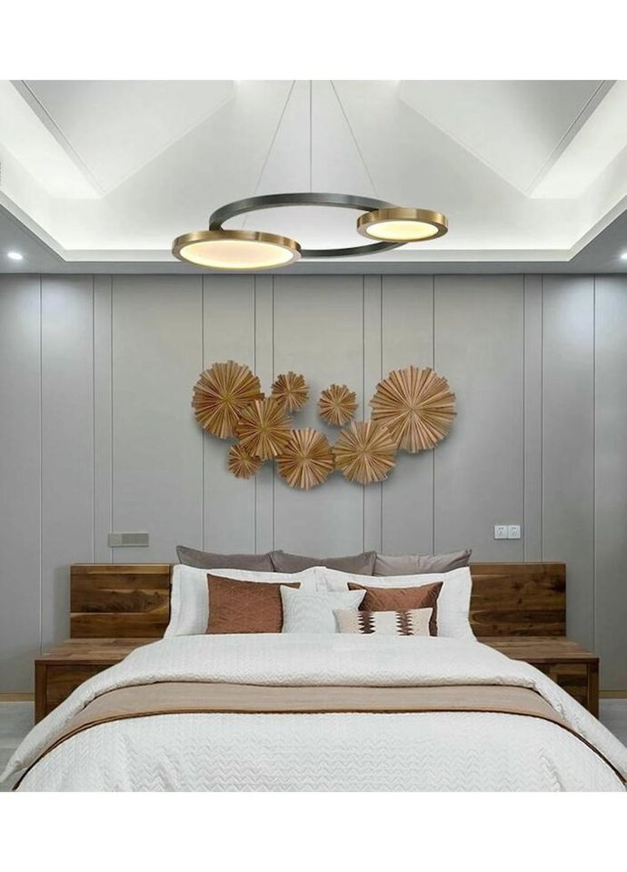 Люстра светодиодная подвесная LED светильник для квартиры на потолок лэд 26748 Черный 35-150х55х80 см. Sunnysky (335975559)