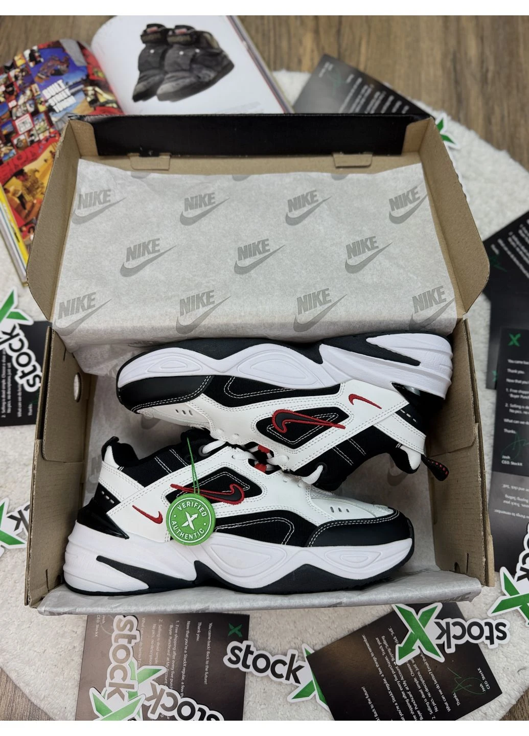 Білі літні кросівки nike m2k white black red найк м2к No Brand