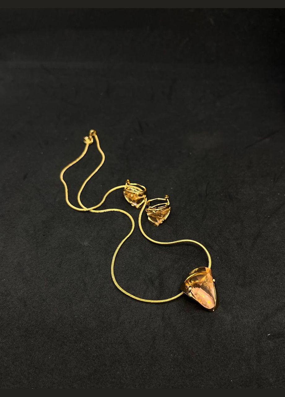 Комплект Кулон Сережки 44 см No Brand (282737533)