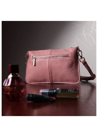 Сумка (22644) Vintage Жіноча з двома ременями з натуральної шкіри Рожева (364630036)