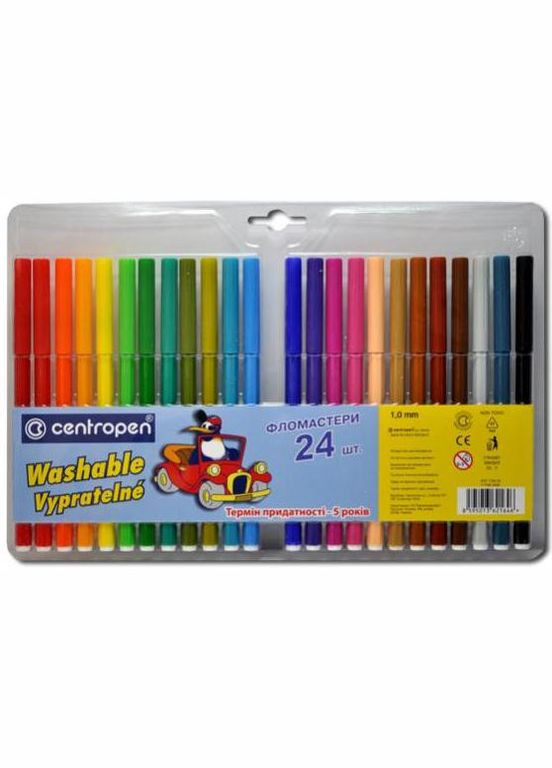 Фломастери Сentropen, 24 кольору Centropen (342416888)
