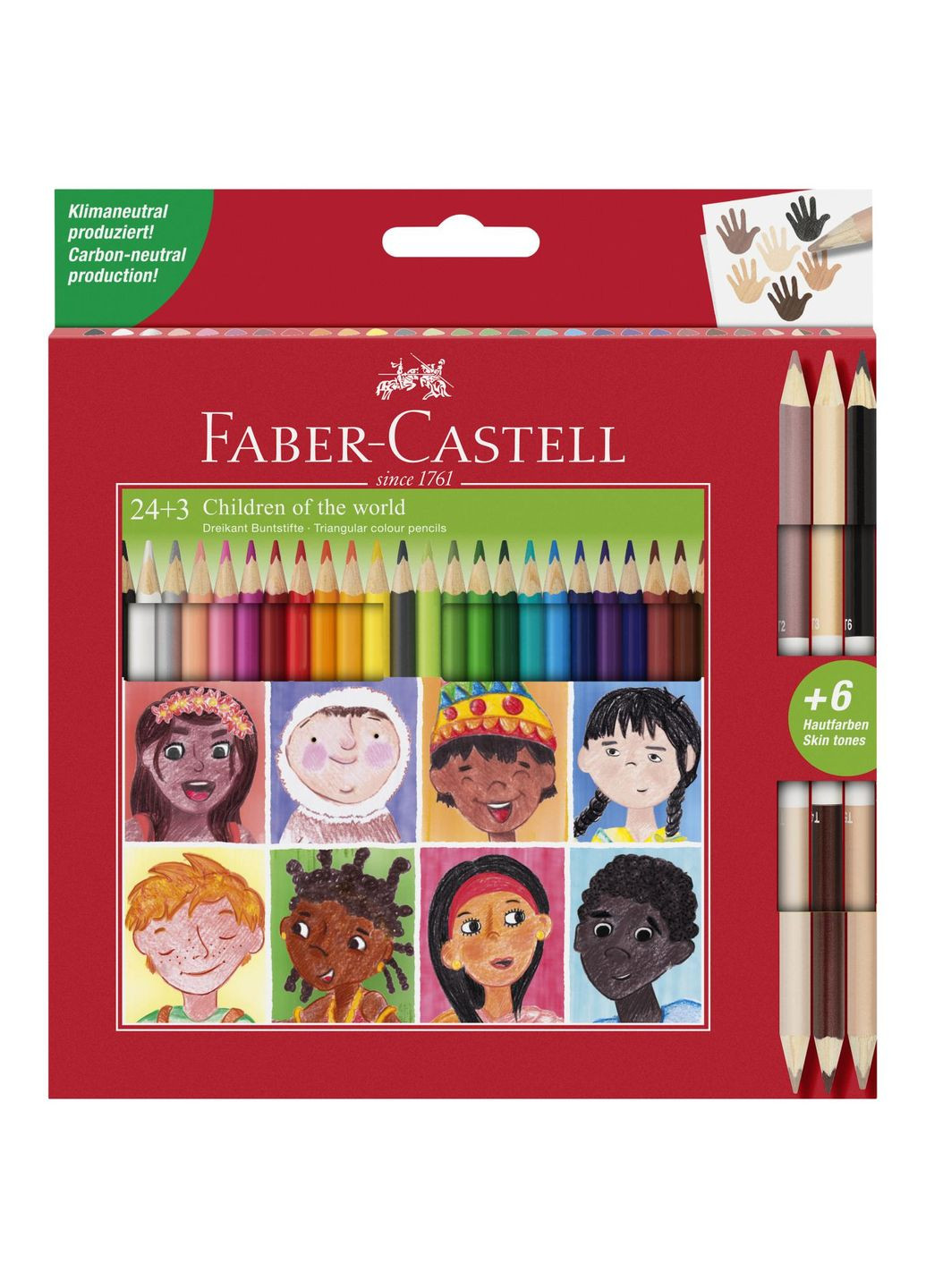 Набір олівців 24 кол. FABER CASTELL + 3 двосторонні Skintones Faber-Castell (284723132)