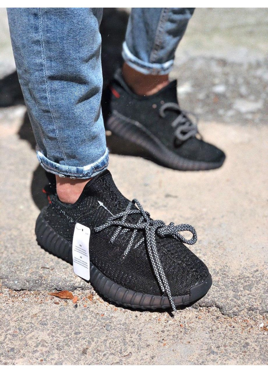 КРОСІВКИ ЖІНОЧІ ADIDAS YEEZY 350 V2 BLACK АДІДАС ІЗІ БУСТ No Brand чорні демісезони (367175170)