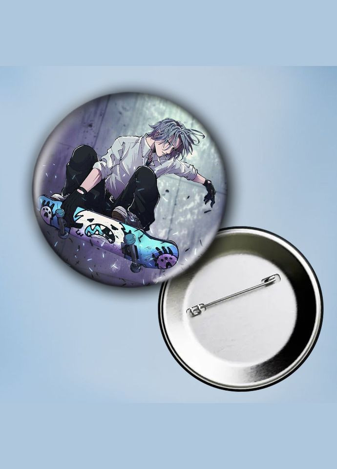Значок на булавке Аніме Скейт Нескінченність #2 металевий 56 мм No Brand (304505444)