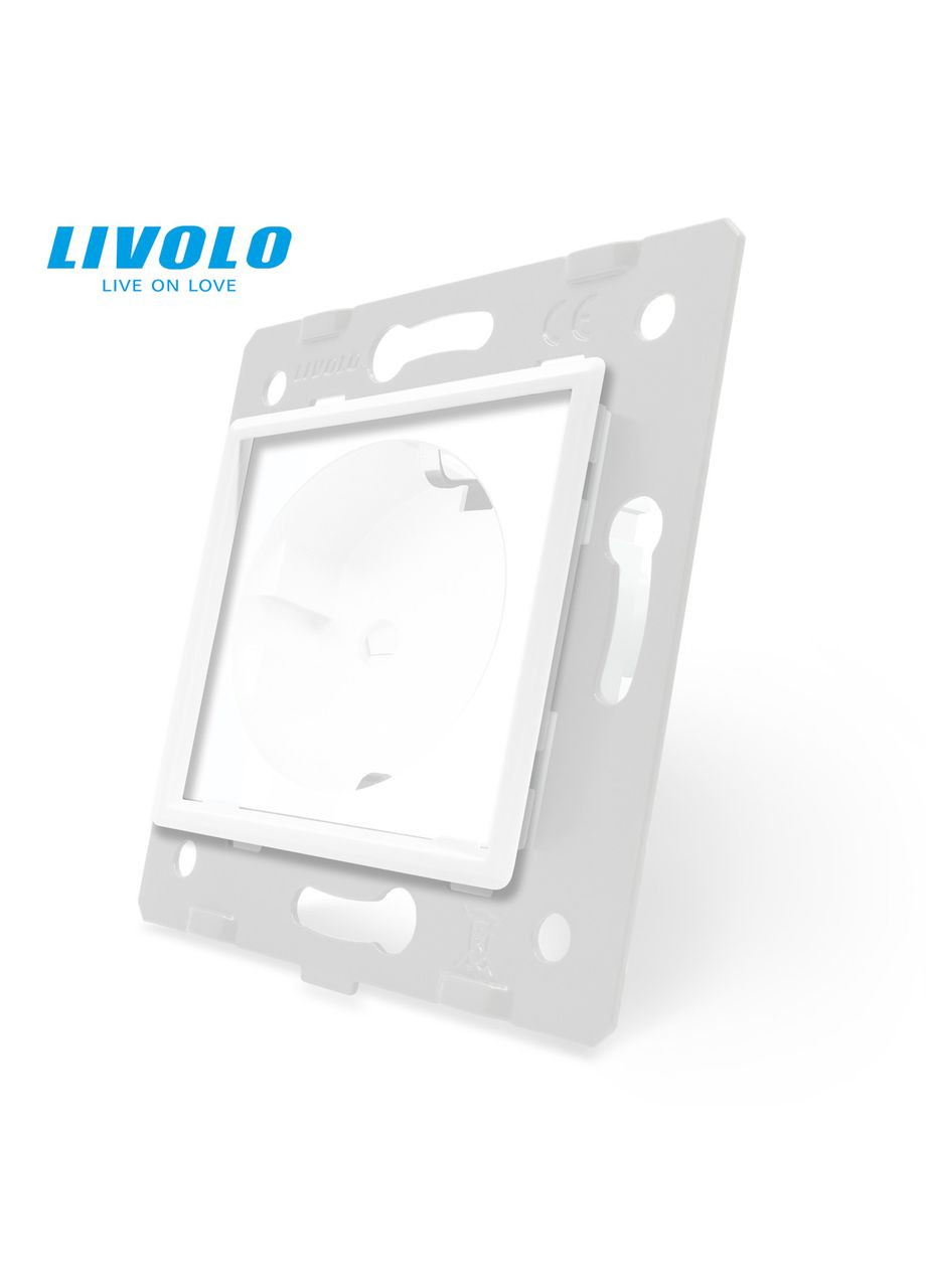 Декоративний ободок для розетки білий (VL-ZCP05001-2W) Livolo (370971571)