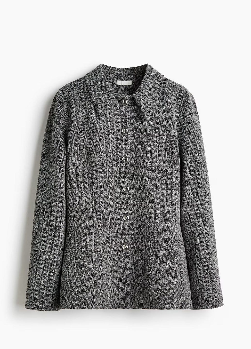 Черный женский жакет H&M меланжевый - демисезонный