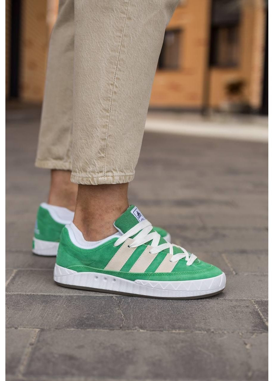 КРОСІВКИ ЖІНОЧІ ADIDAS ADIMATIC GREEN WHITE V2 АДІДАС АДІМАТІК No Brand сірі демісезони (368857683)