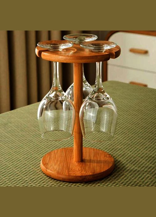 Стійка для келихів з дерева Блубел охра (ОБС-005004) No Brand (327422996)