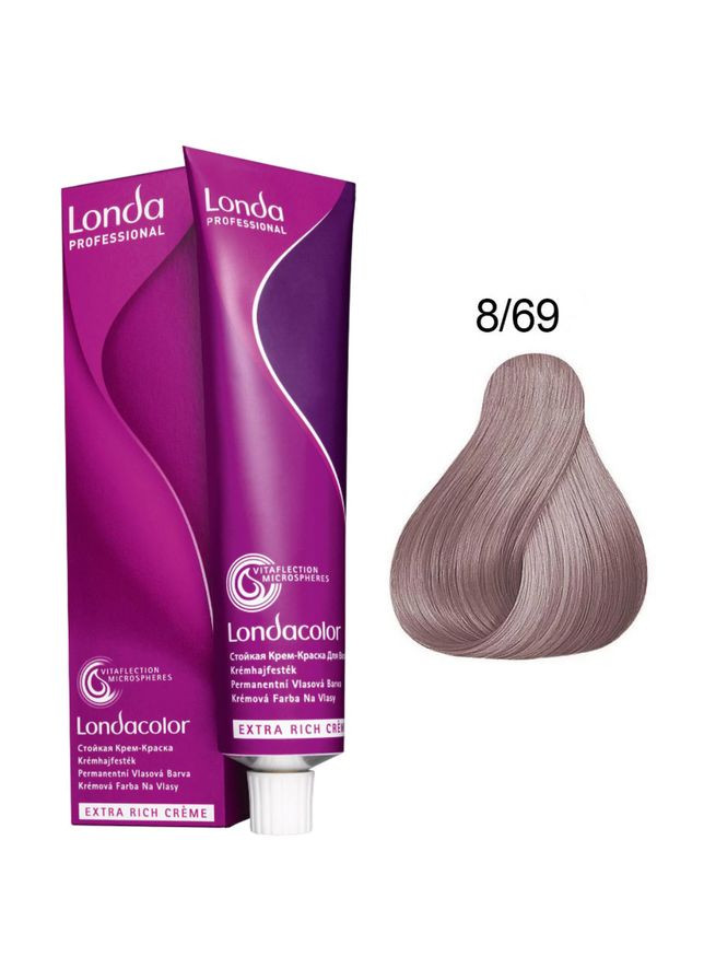 Краска для волос Permanent Color Extra Rich Creme 8/69 (light blonde violet cendre) 60мл Londa Professional (299317300)