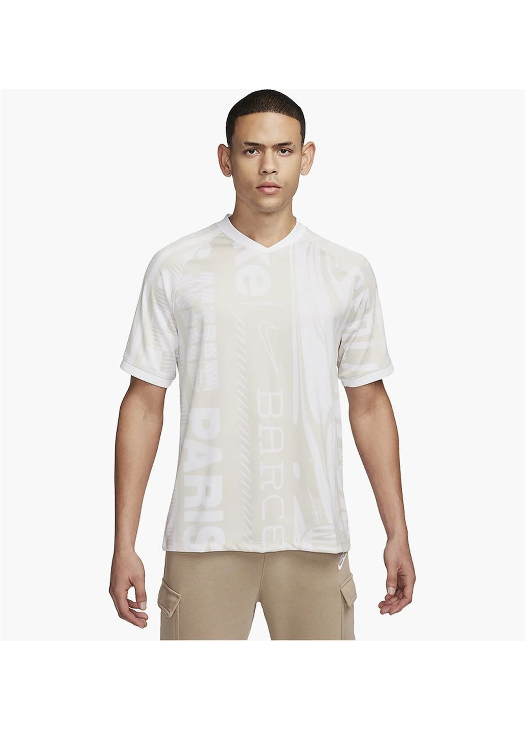 Белая футболка мужская culture of football dri-fit short-sleeve soccer jersey white Nike