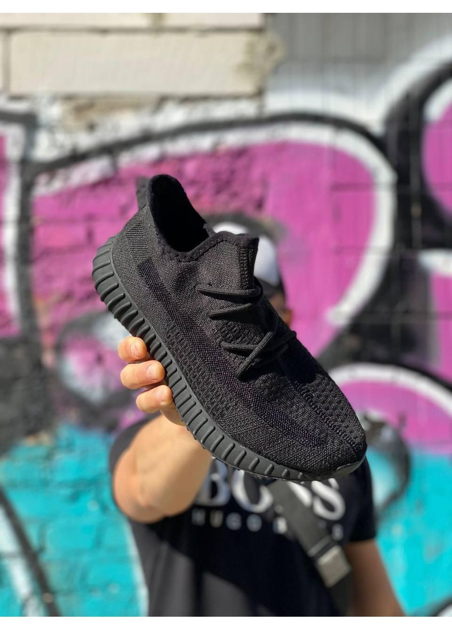 КРОСІВКИ ЖІНОЧІ ADIDAS YEEZY BOOST 350 V2 BLACK АДІДАС ІЗІ БУСТ No Brand чорні демісезони (368861845)