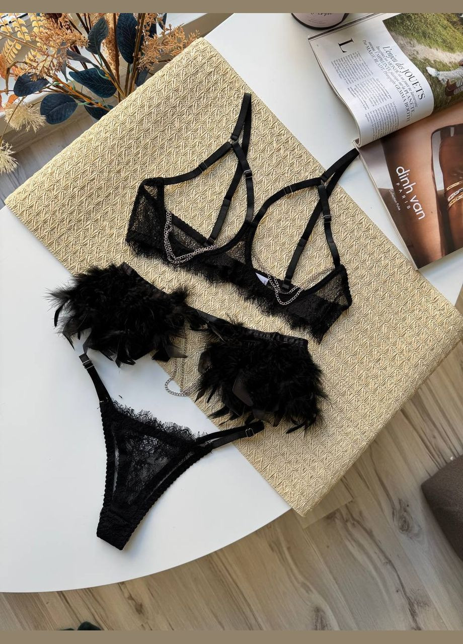 Чорний жіночий комплект нижньої білизни Simply sexy