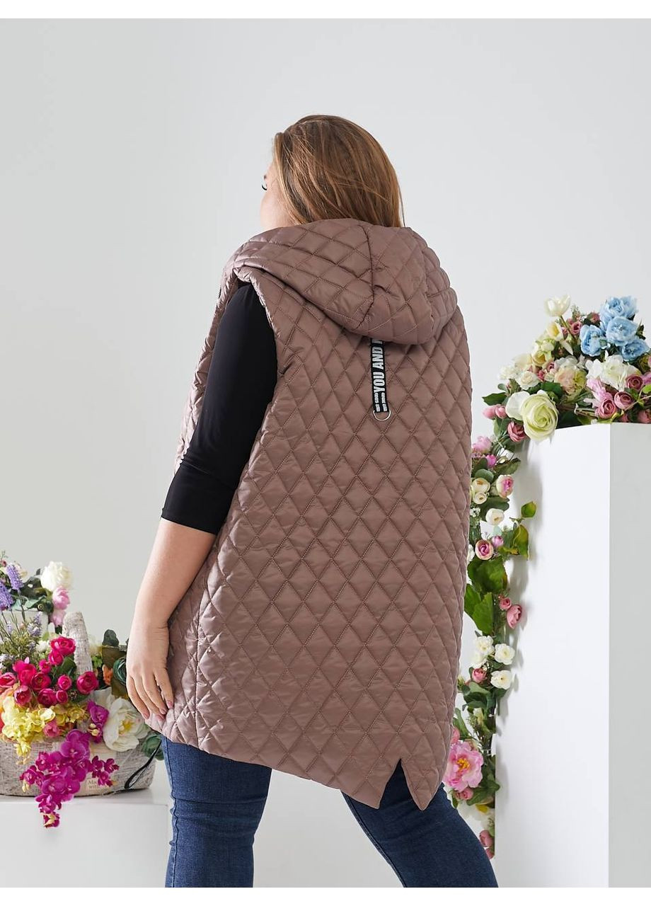 Жилетка женская стеганная с капюшоном (Замеры в описании) GD/GL Модний простір (366883318)