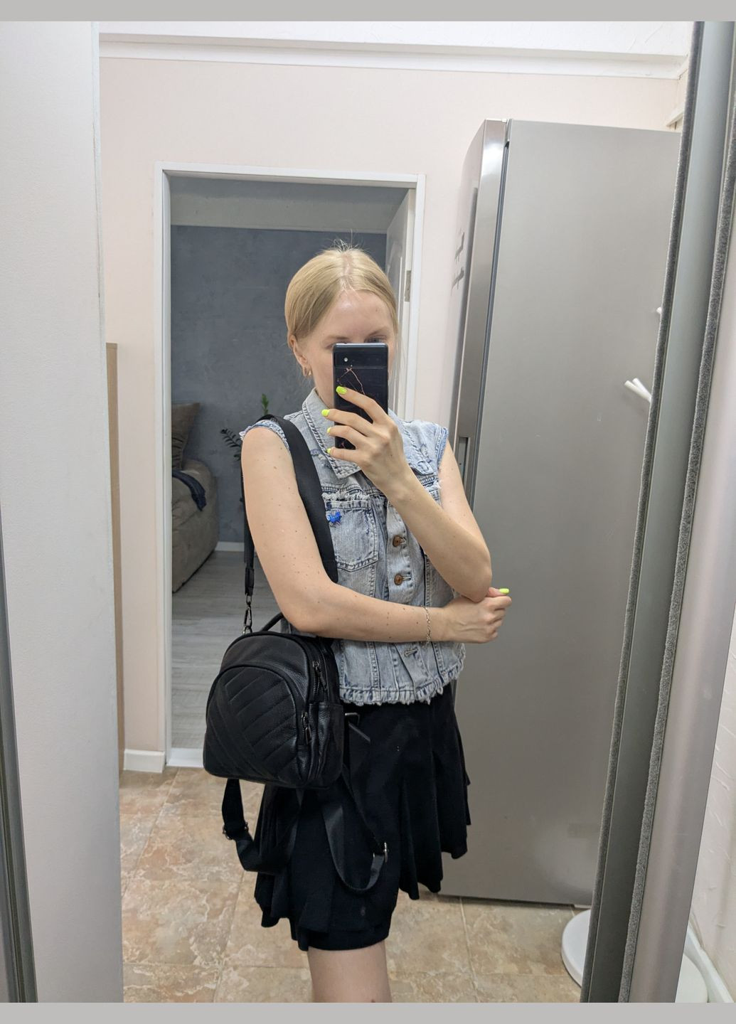 Шкіряний сумка-рюкзак міні Vishnya (346818695)