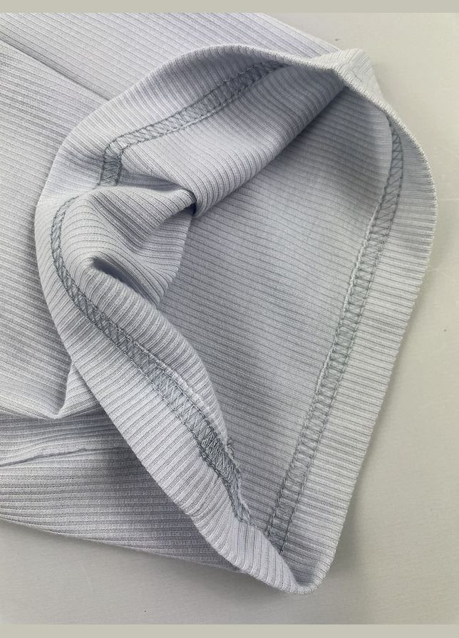 Бузковий літній комплект для дівчинки топ та палаццо в рубчик Mevis