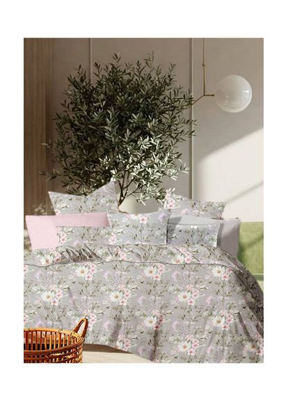 Двуспальный комплект постельного белья Light Grey 100% Хлопок 180х220 см (Bl2-7745) Vital-Textile (367262342)