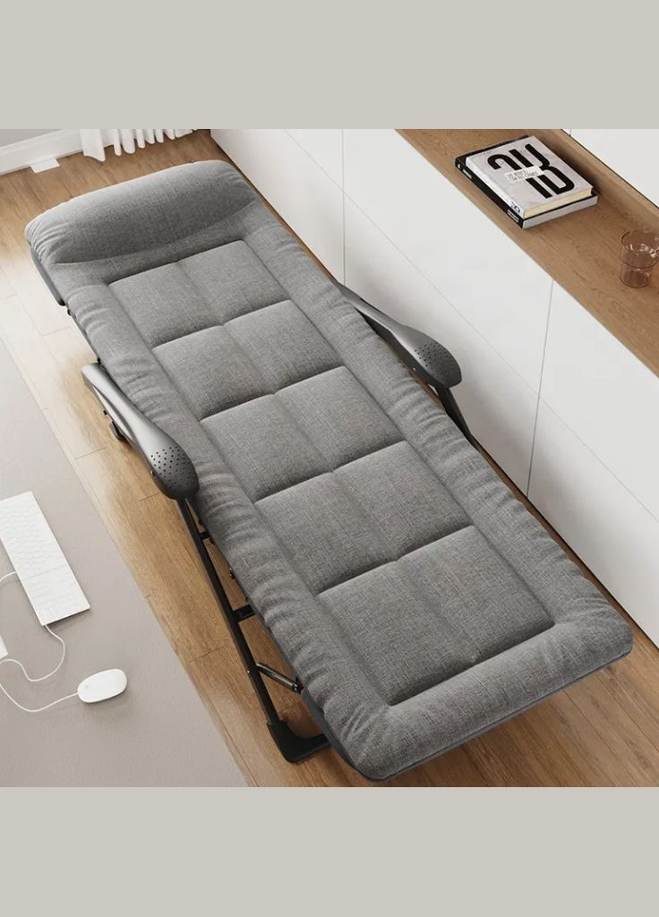 Раскладное кресло кровать с подушкой Серое (FCBS08) LEOBRO (316391102)
