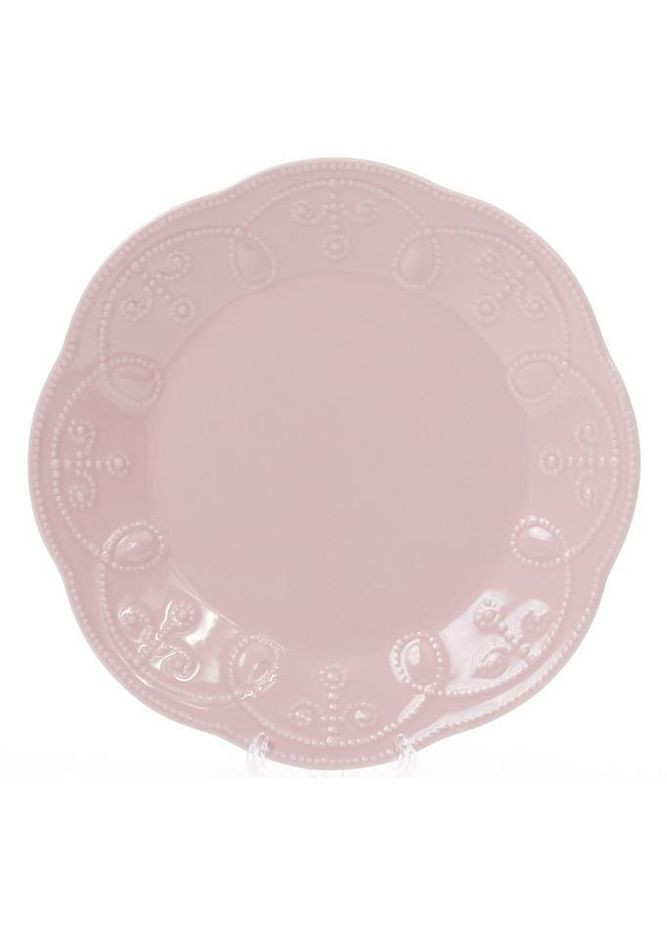 Набір 6 десертних тарілок Leeds Ceramics Ø23см, кам'яна кераміка (рожеві) Bona (330017164)