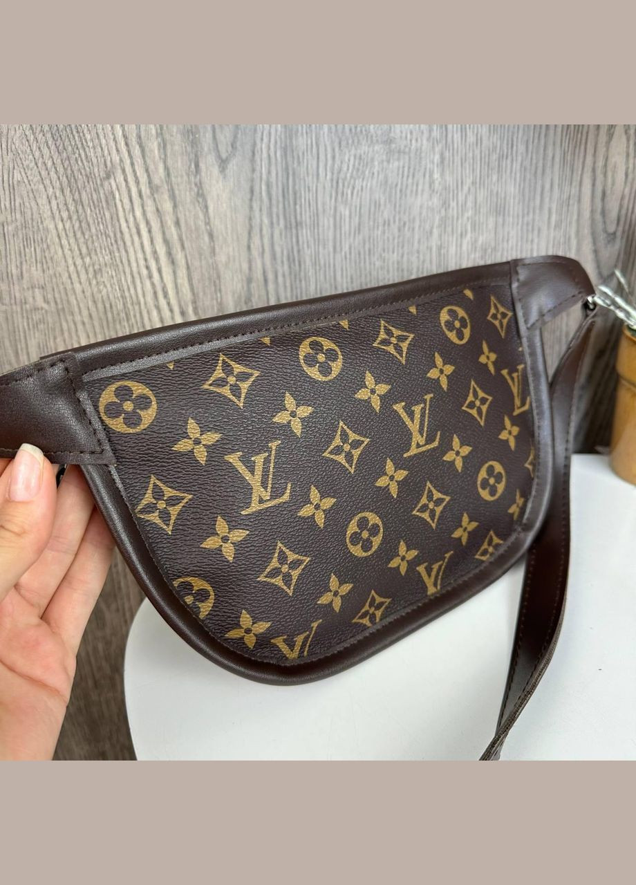 Женская сумка на грудь из экокожи с мягким ремешком малый коричневый (sku_1304) No Brand (330576918)