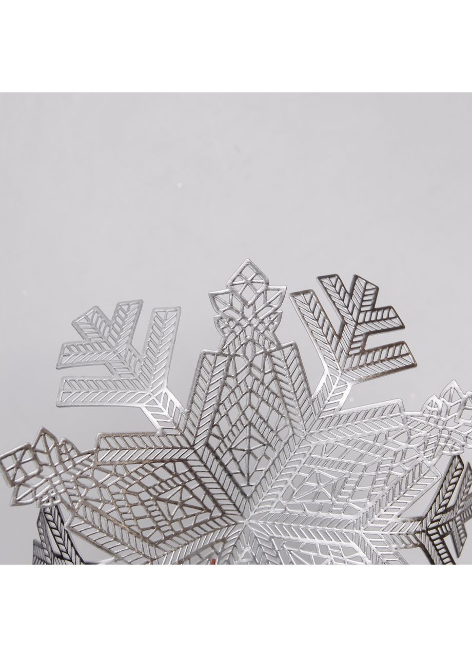 Килимок для сервірування столу Snowflake 38 см срібло HP-36327-21 Yiwu (370802323)