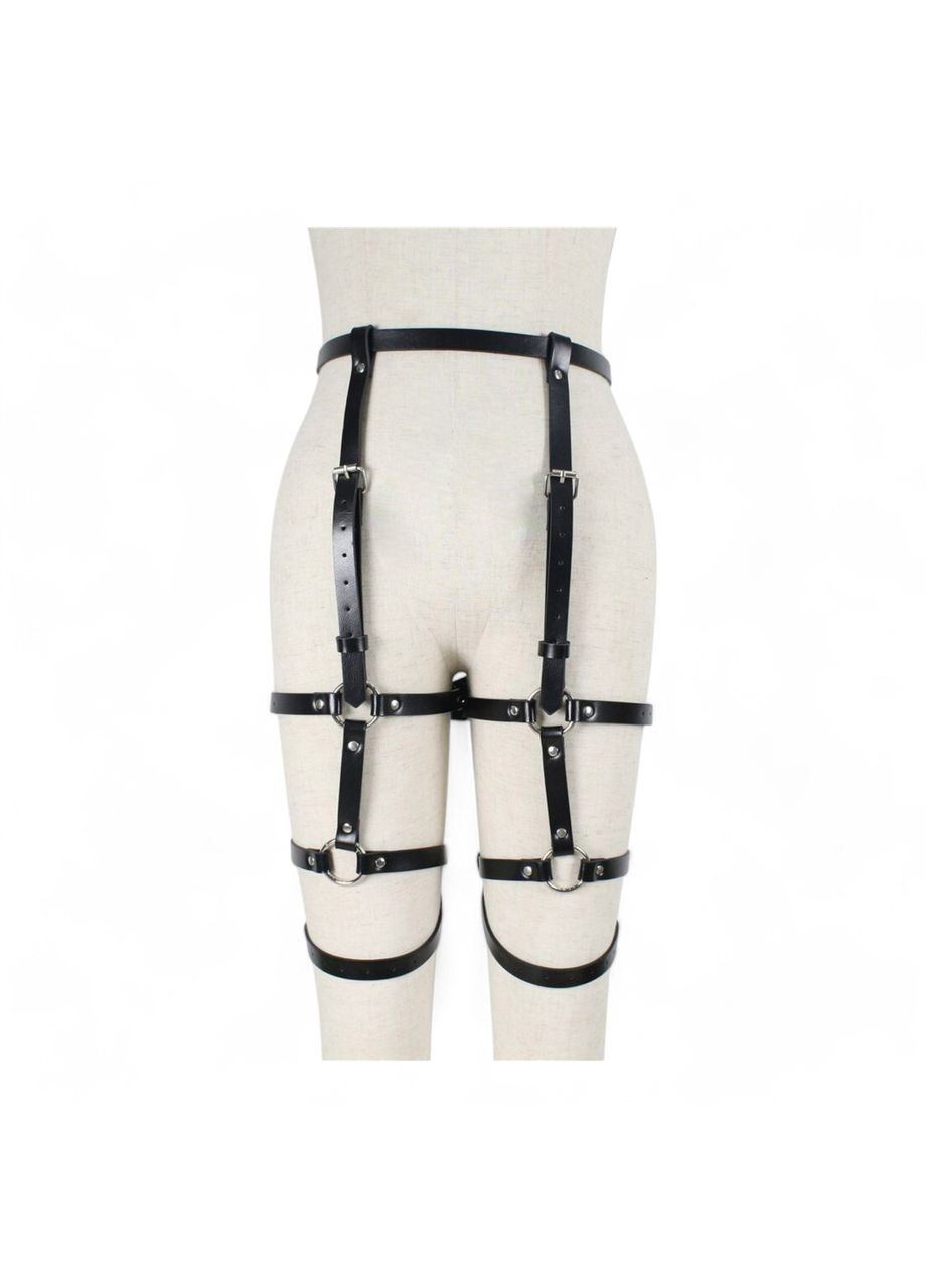 Гартери Портупея для ніг екошкіра метал No Brand (335400909)