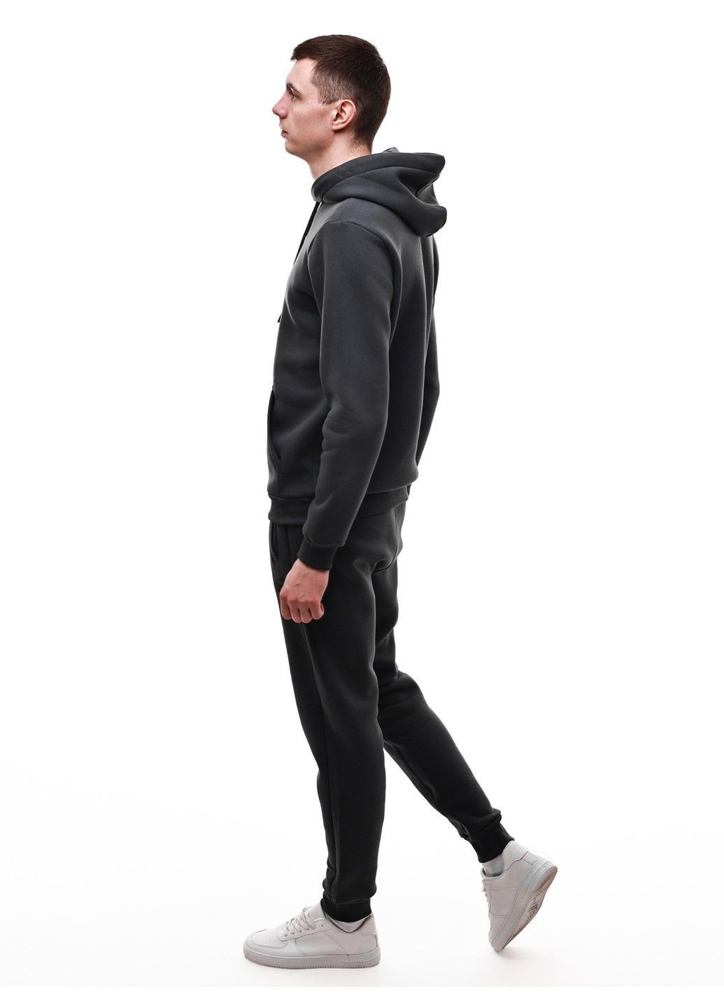 Темно-сірий зимній костюм спортивний чоловічий No Brand