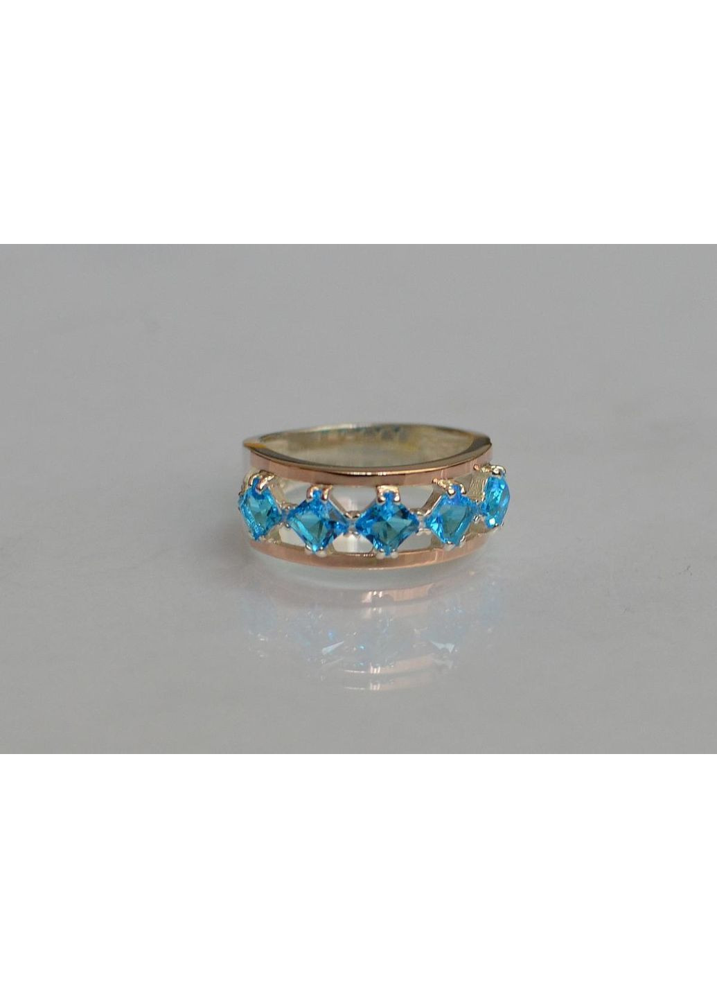 Серебряная кольца с золотыми вставками Silver Style (367268366)