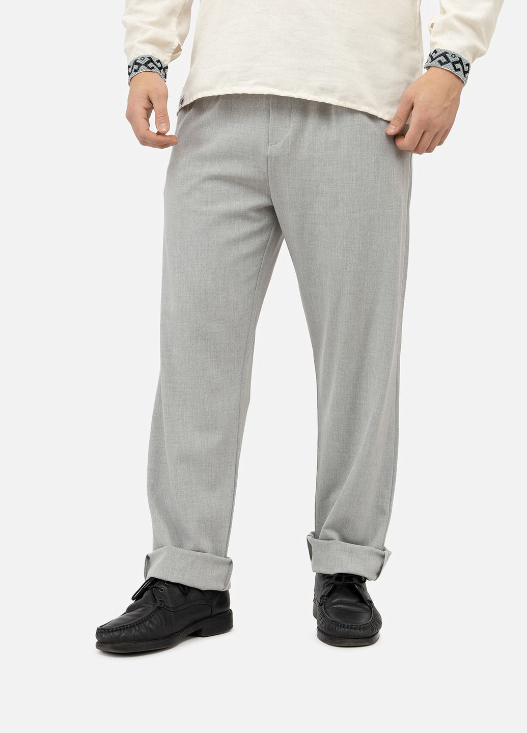 Чоловічі штани колір сірий ЦБ-00241578 Figo (283250376)