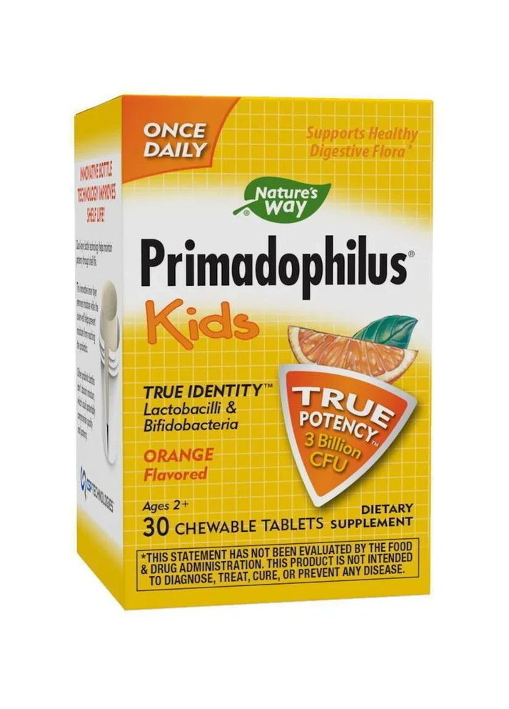 Пробиотик для детей Primadophilus апельсин 30 таблеток Nature's Way (361117781)
