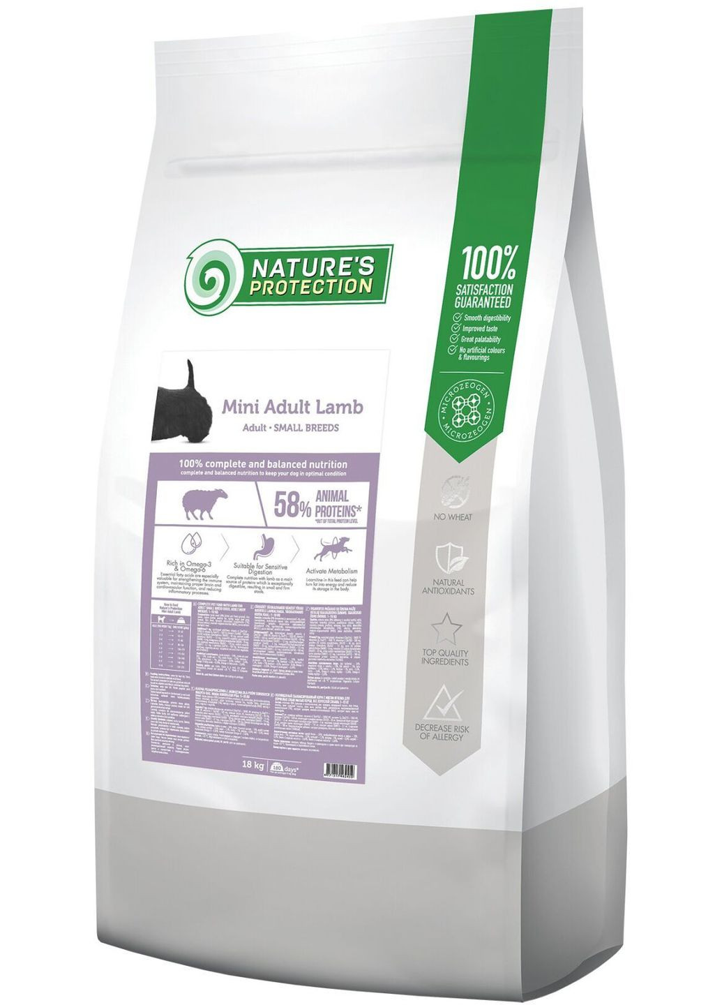 Сухой корм для собак Mini Adult Lamb Small breeds 18 кг (NPB46245) (4771317462459) Nature's Protection (279561713)