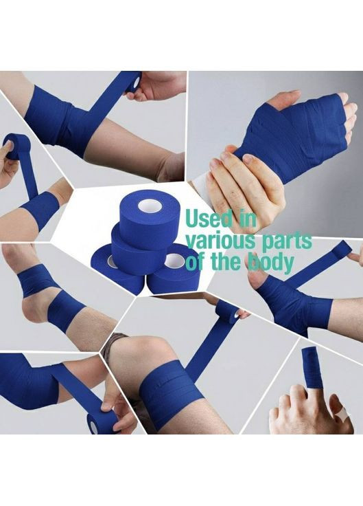 Тейп жорсткий нееластичний, спортивний тейп, синій, 2,5 см х 9,14 м No Brand (368376540)