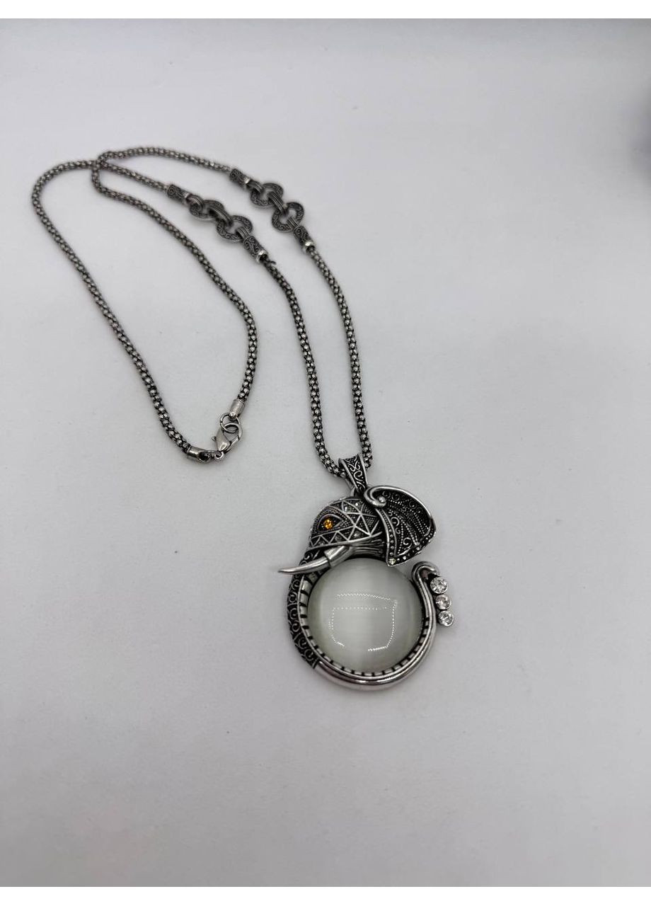 Кулон бижутерный Слон 50*40 мм 74 см Серый No Brand (350633849)