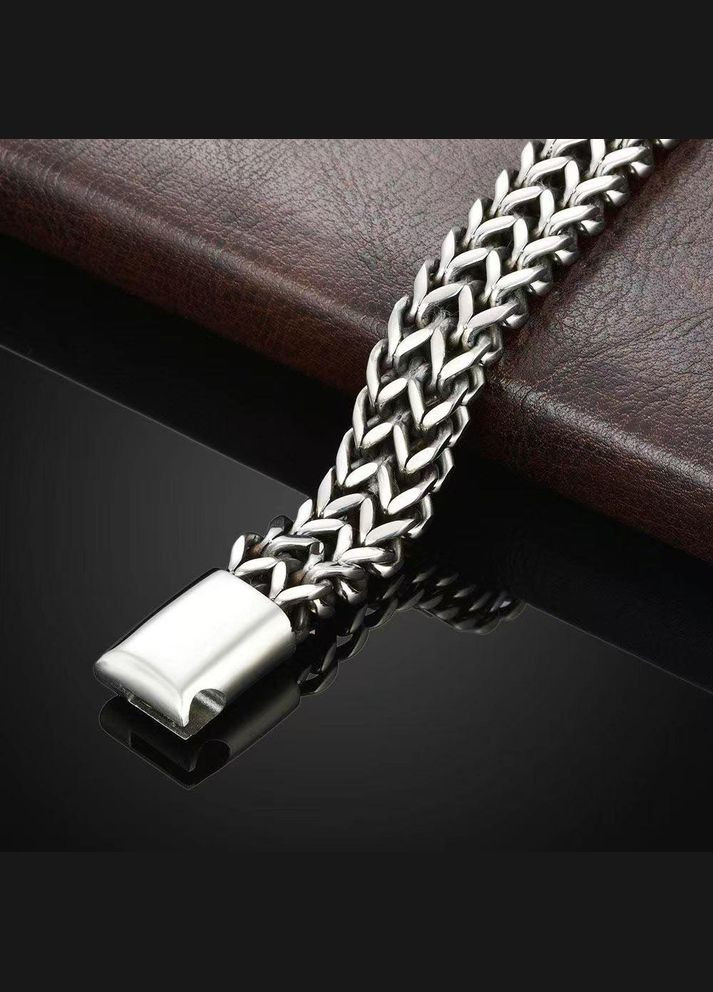 Чоловічий подвійний браслет Сталевий характер 20 розмір колір срібний No Brand (309037141)