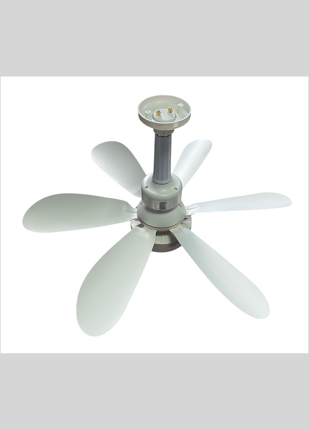 Стельовий вентилятор з підсвічуванням і дистанційним керуванням | 40 Вт | E27 | 6 лопатей | адаптер 120 мм Е27 Monocrystal (334878740)