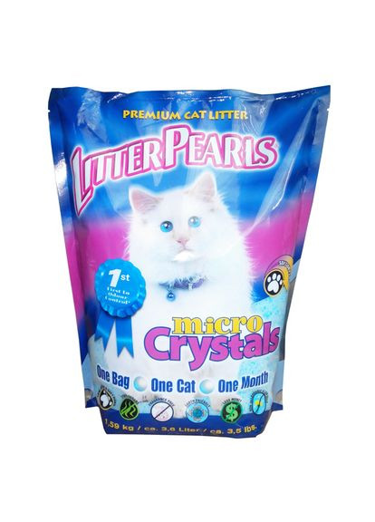 Наполнитель для туалетов кошек Micro Crystals кварцевый 3,6 л 1.59 кг (633843106044) Litter Pearls (288576706)