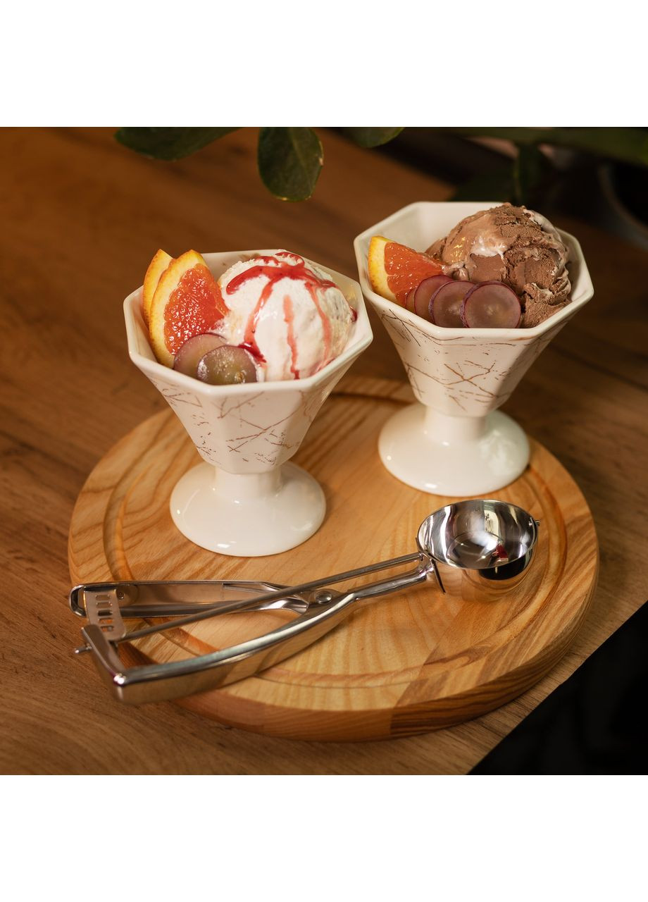 Кругла ложка для морозива 6,5х22,8 см см із нержавіючої сталі Zhongjing (362455963)