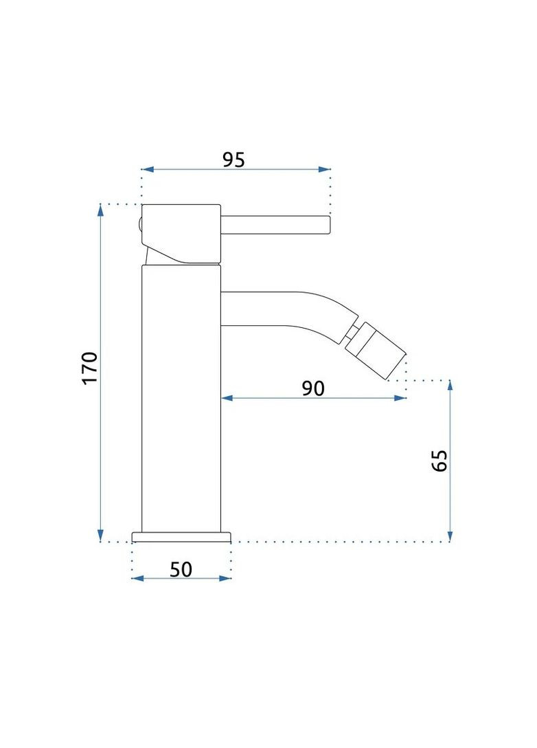 Змішувач для біде LUNGO BLACK GLOSSY чорний * Rea (329433663)