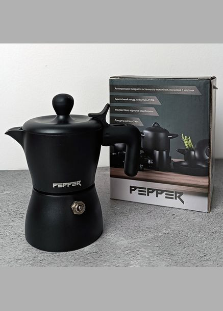 Гейзерная кофеварка Черная Жемчужина 100 мл (PR2242) Pepper (311577794)