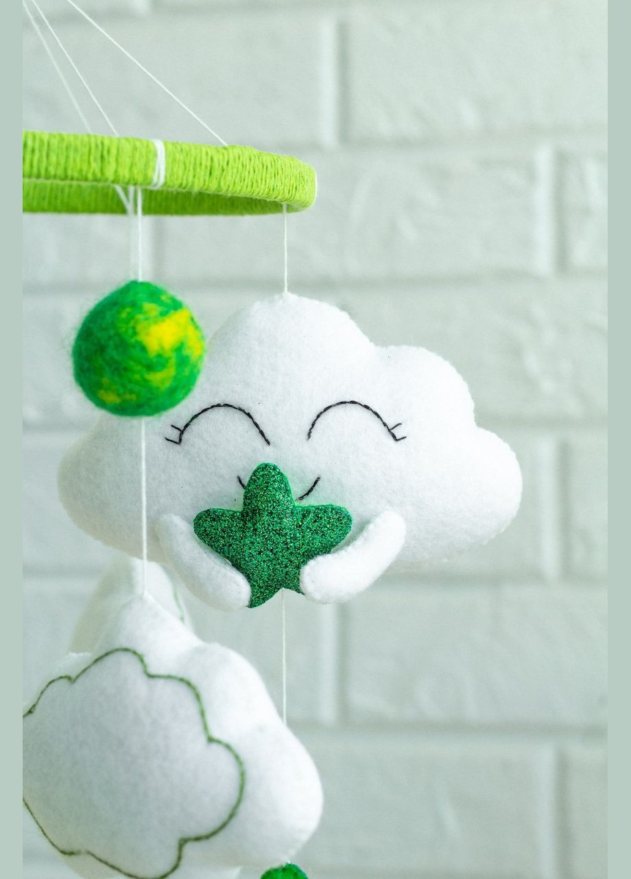 Дитячий музичний мобіль на ліжечко для немовлят WooolyWool «Жабеня» з 35 мелодіями No Brand (342757979)