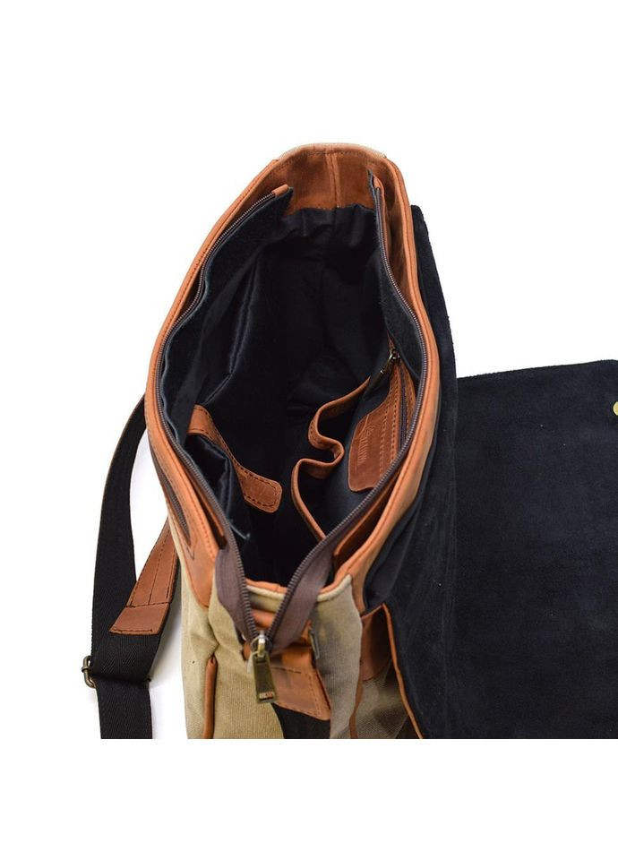 Сумка мужская через плечо из кожи и канваса RBs-1047-3md TARWA (365452952)