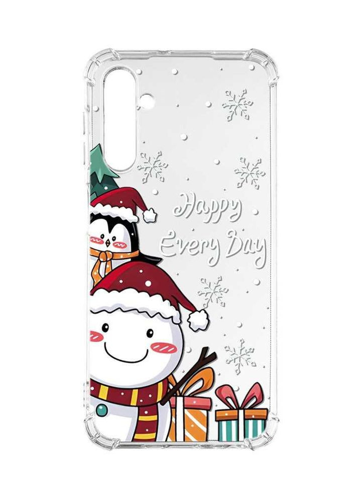 Чохол з потовщеними кутами на Samsung Galaxy A24 (A245) 4G:: Сніговик і пінгвін (новорічний принт 156) Creative (362963222)