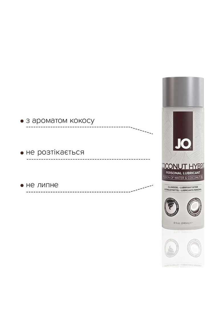 Смазка-крем с кокосовым маслом JO Coconut Hybrid ORIGINAL (240 мл) белая System JO (304771964)